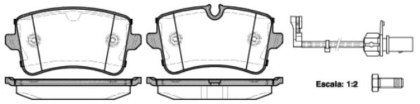 134310 REMSA Колодки тормозные AUDI A6/A7/A8 09- задн.