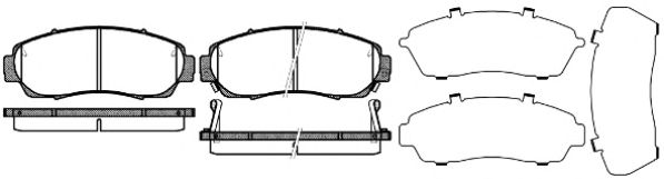 117112 REMSA Колодки тормозные HONDA CR-V 07- 2.0/2.2 DIESEL перед.