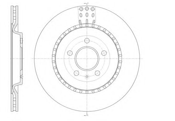 6149210 REMSA Диск тормозной AUDI A4/A5/A6/A7/A8/Q5 08- задн.вент.