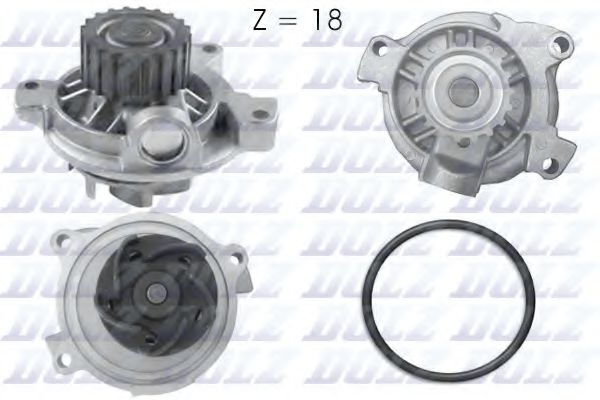 A178 DOLZ Насос водяной VAG 100/A6/LT/TRNSPORTER/850/940/960/S70/S80/V70 79-06 2.4D/2.5TDI