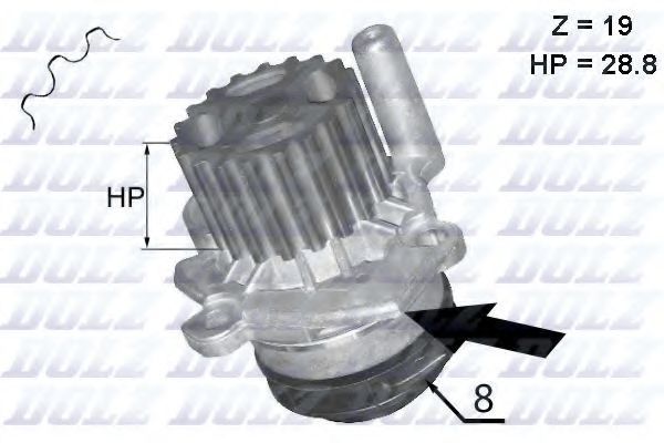 A224 DOLZ Насос водяной VAG 1.6-2.0 TDI Dolz