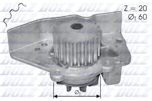 N405 DOLZ помпа peugeot 306406, citroen xantiaxsarazx 1.6-1.9 92>