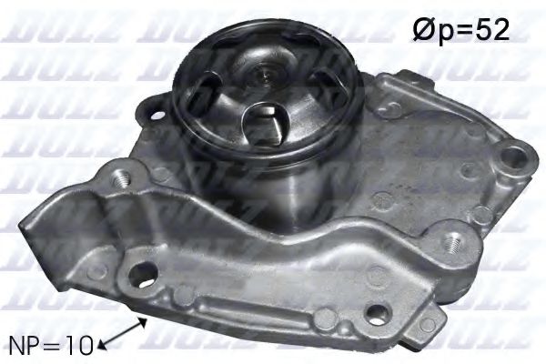 R234 DOLZ помпа renault meganelagunascenic, nissan primera 1.9dciddis 02> d шкива 52мм, 10 лопостей
