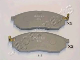 PA115AF JAPANPARTS Колодки тормозные дисковые передние, комплект
