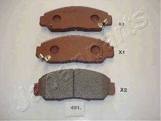 PA491AF JAPANPARTS Комплект тормозных колодок, дисковый тор...