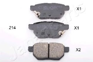 PP214AF JAPANPARTS Комплект тормозных колодок, дисковый тор...