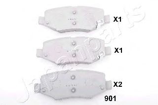 PP901AF JAPANPARTS Комплект тормозных колодок, дисковый тормоз