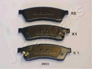 PPW03AF JAPANPARTS К-т торм.колод.диск.зад. Chevrolet Epica 2.0,2.5 05-