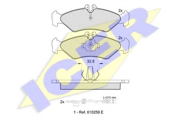 141102 ICER колодки торм.зад. MB Sprinter 95-06