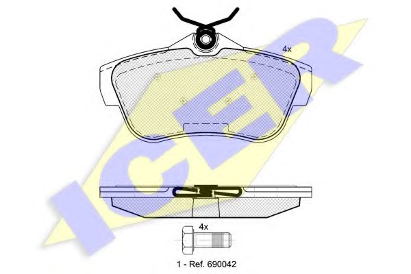 141823 ICER к-т колодки cit jumpyfiat scudopgt expert 2.01.6-2.0d 07- зад