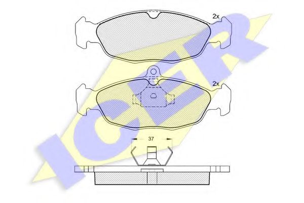 180858 ICER тормозные колодки