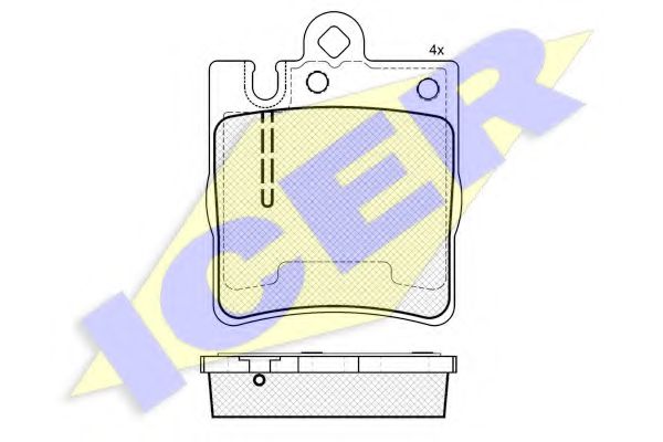 181312202 ICER КОЛОДКИ MER W210 E-CLASS 2 0-4 33 2ICDI2 5