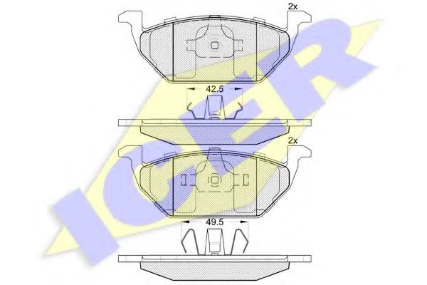 181338 ICER тормозные колодки