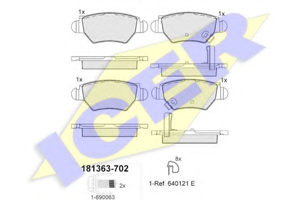 181363702 ICER колодки торм.зад. Astra G/Zafira 98-