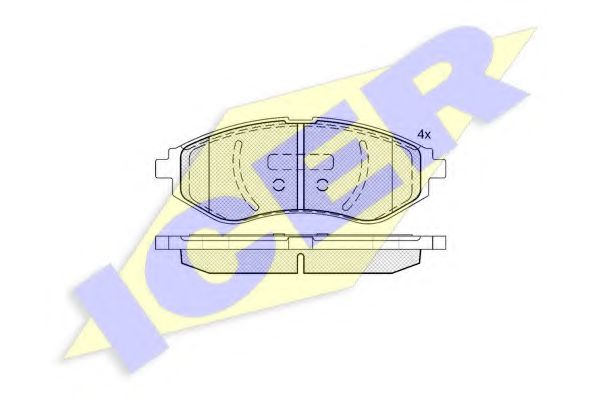 181566 ICER колодки торм.пер. Chevrolet Aveo