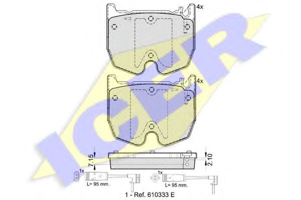 181591 ICER тормозные колодки
