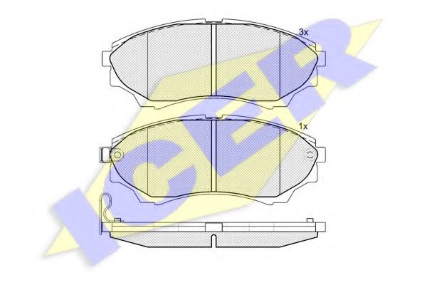 181822 ICER колодки торм.пер. Ford Ranger/da BT-50
