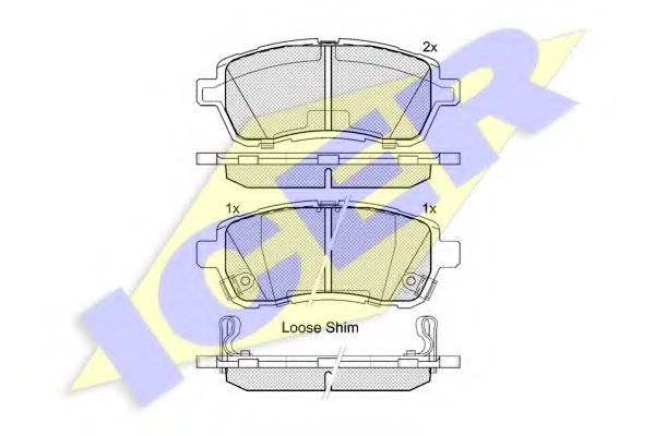 181881200 ICER колодки торм.пер. Ford Fiesta 08-/da 2