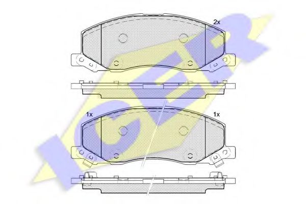 181927 ICER к-т колодки opl insignia 2.0cdti2.0turbo 08- пер