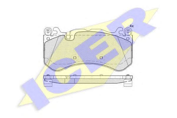 182079 ICER Колодки тормозные передние 187*93 мм C204-E211-212--G-GL-CLE-GLS-ML166 182079 ICER