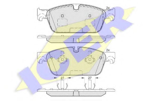 182104 ICER колодки торм.пер. MB ML350-500 11-/GL350 AMG 12-