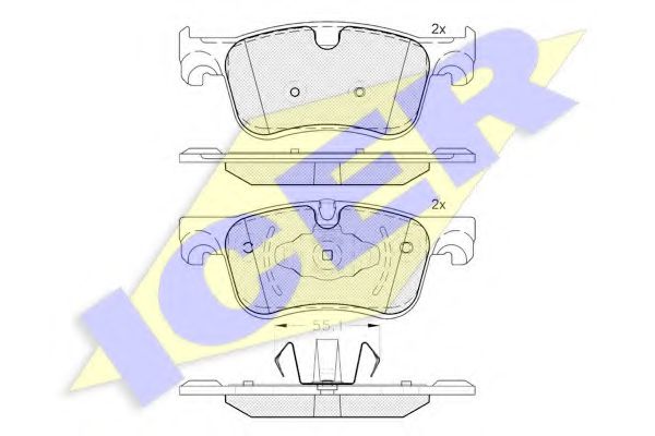 182158 ICER CITROEN C4 II Picasso, Grand C4 II Picasso 2013- Delantera