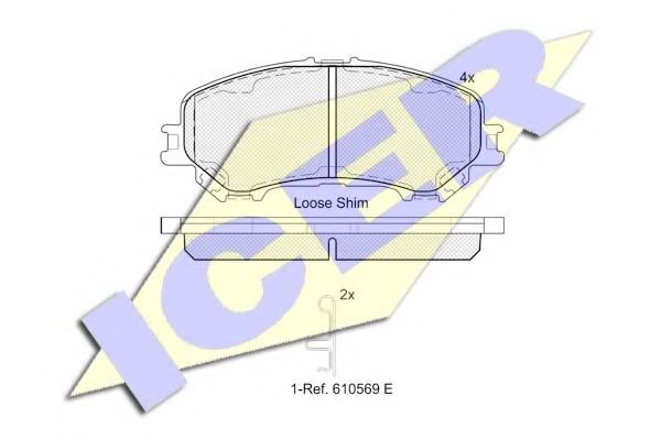 182181 ICER Колодки торм.пер. Nissan Qashqai 14-