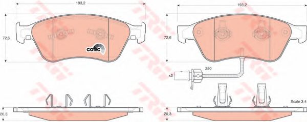 GDB1553 LUCAS TRW/ZF RUSSIA Колодки торм пер Audi A8 3.7-6.0 02-VW Phaeton 03-