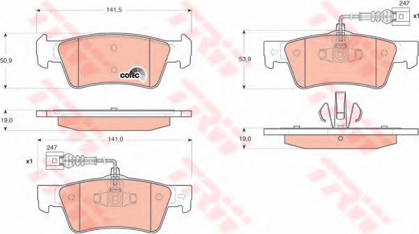 GDB1672 LUCAS TRW/ZF RUSSIA Колодки тормозные дисковые