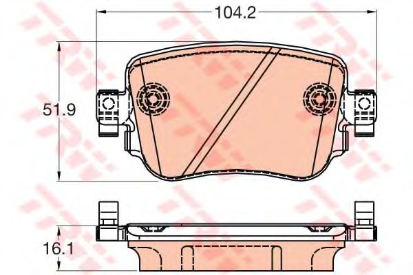 GDB2042 LUCAS TRW/ZF RUSSIA Колодки тормозные задние