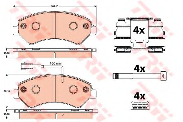 GDB2072 LUCAS TRW/ZF RUSSIA Колодки тормозные CITROEN JUMPERFIAT DUCATOPEUGEOT BOXER R16 06- передние