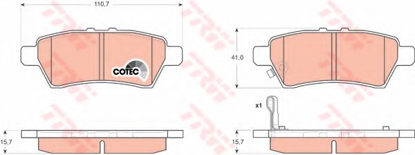 GDB3405 LUCAS TRW/ZF RUSSIA Колодки тормозные дисковые