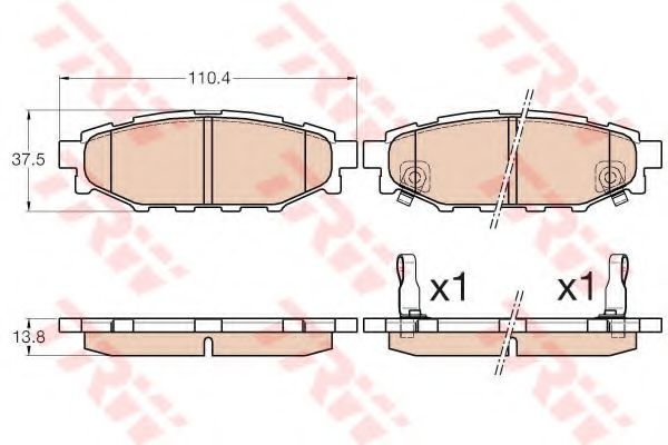 GDB3568 LUCAS TRW/ZF RUSSIA Колодки тормозные SUBARU LEGACY 03>OUTBACK 03> 2.02.5 задние