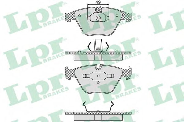 05P1193 LPR Колодки тормозные передние