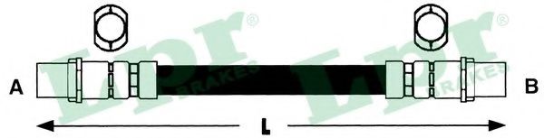 6T47951 LPR Шланг тормозной AUDI A4 4- передний