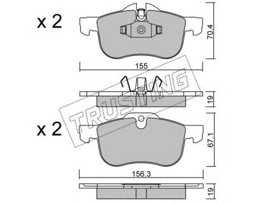 3160 TRUSTING к-т дисков. тормоз. колодок rover 75 1999- f