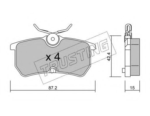 3260 TRUSTING к-т дисков. тормоз. колодок ford focus 98- r