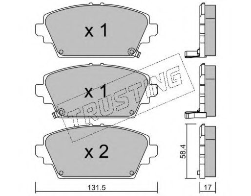 4801 TRUSTING к-т дисков. тормоз. колодок honda аккорд 98-, nis