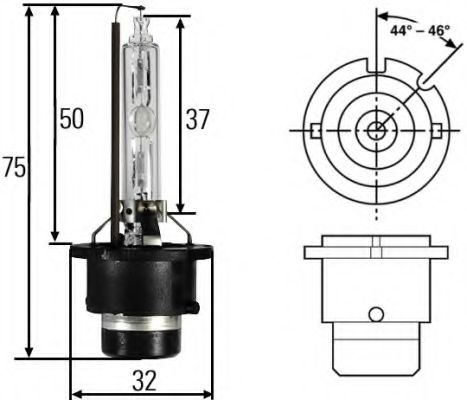 8GS007949261 BEHR-HELLA лампа газоразрядная d2s 35w 4300k pk32d-2 xenon