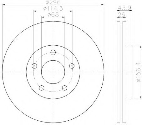 8DD355114601 BEHR-HELLA Диск тормозной nissan qashqai / qashqai +2 (j10  jj10)