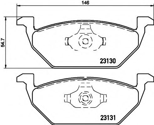 8DB355008591 BEHR-HELLA Колодки тормозные дисковые 8DB355008-591