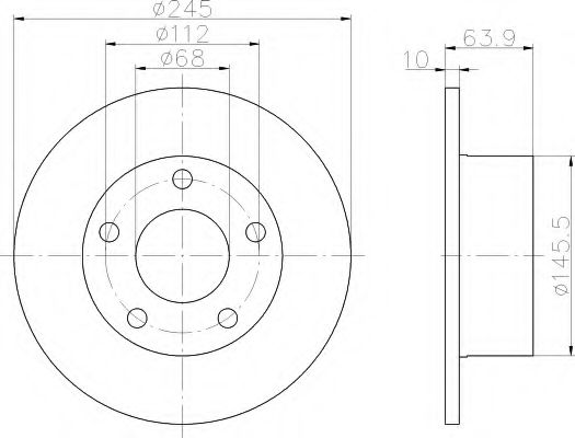 8DD355102801 BEHR-HELLA диск тормозной