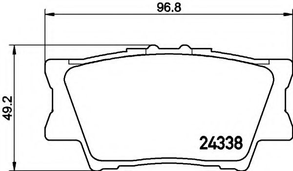 8DB355006881 BEHR-HELLA Колодки тормозные задние