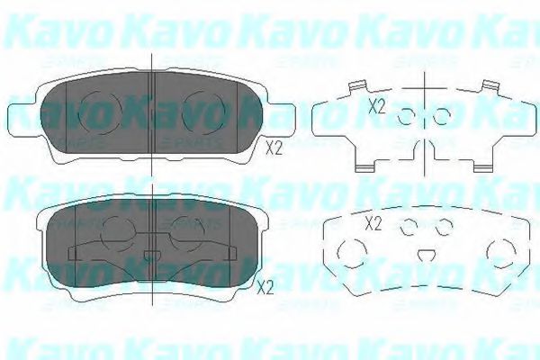 KBP5518 KAVO PARTS колодки тормозные mitsubishi lancer ix 03>outlander 03>08 задние