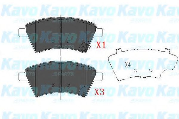 KBP8523 KAVO PARTS колодки тормозные suzuki sx4 06- (венгерская сборка) передние