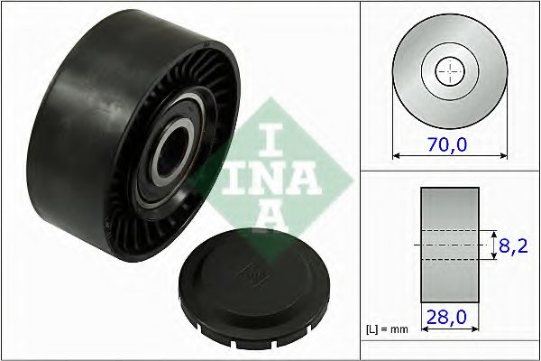532046810 INA Ролик ремня приводного VAG A4/A6/Q5/AMAROK/MULTIVAN/TRANSPORTER 00- 1.9-2.0 DIESEL натяжной