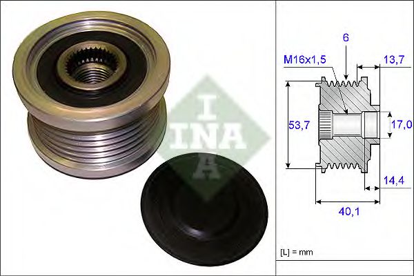 535020210 INA Муфта свободного хода OPEL ASTRA J 1.3D-1.6T