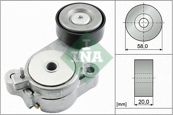 534039610 INA Ролик ремня приводного VW GOLF 5/JETTA 3/JETTA 4/PASSAT/TIGUAN/POLO 06- 1.4 TSI натяжной
