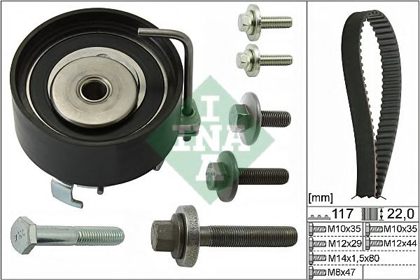 530049510 INA Комплект ремня ГРМ FORD/DA 1.25-1.6 c болтами 530049510 INA