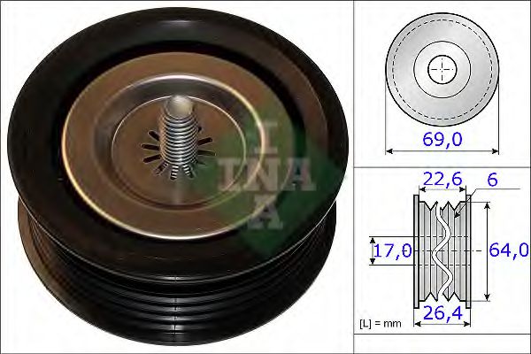 532067110 INA Ролик паразитный 